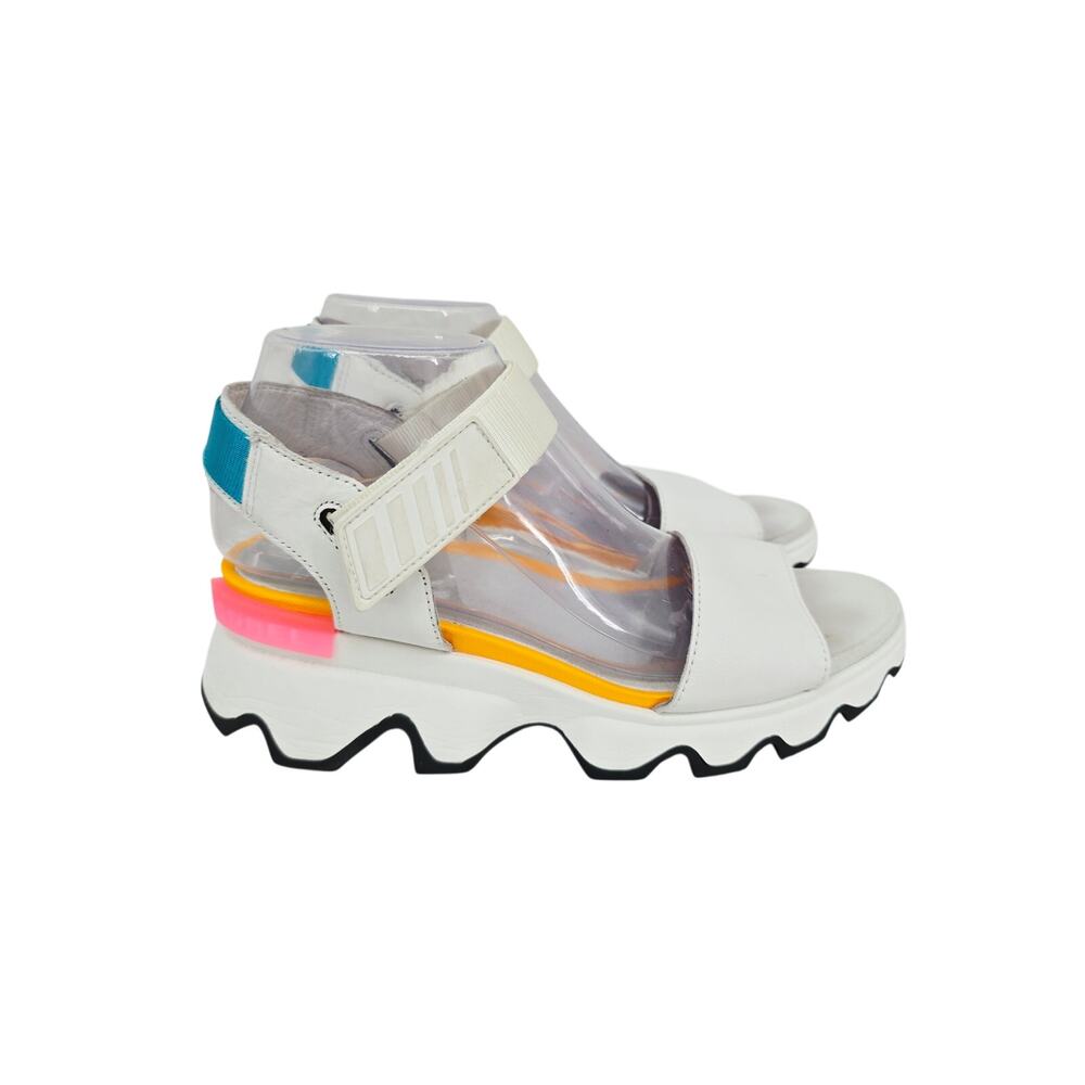 SOREL Kinetic Impact Y-Strap High Sandals White 9
